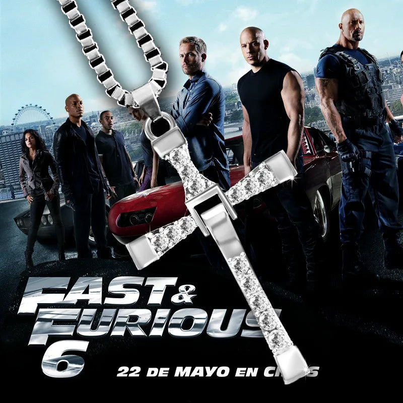 【Fast & Furious】Crystal Cross Pendant Necklace