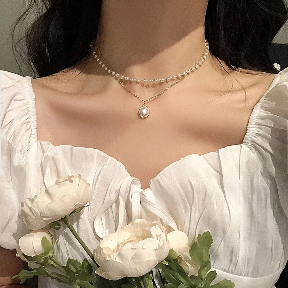 Pearl Double Layer Choker