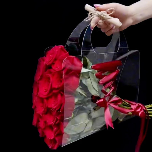 Transparent Flower Box with Handle