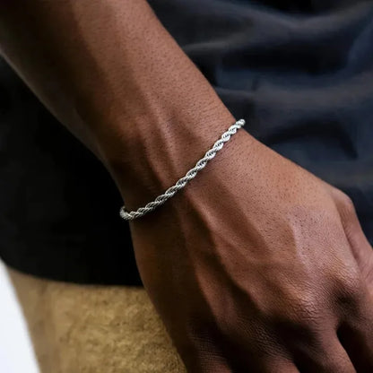 925 Sterling Silver Rope Chain Bracelets
