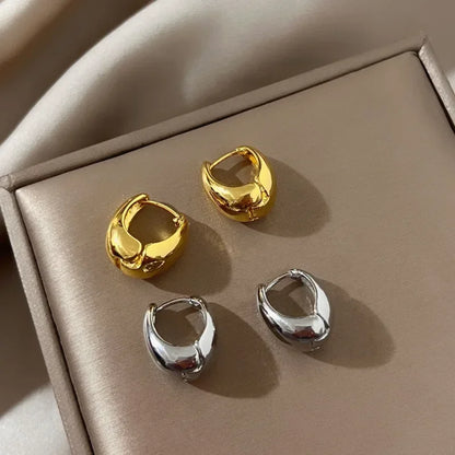 925 Sterling Silver Vintage Gold Round Earrings