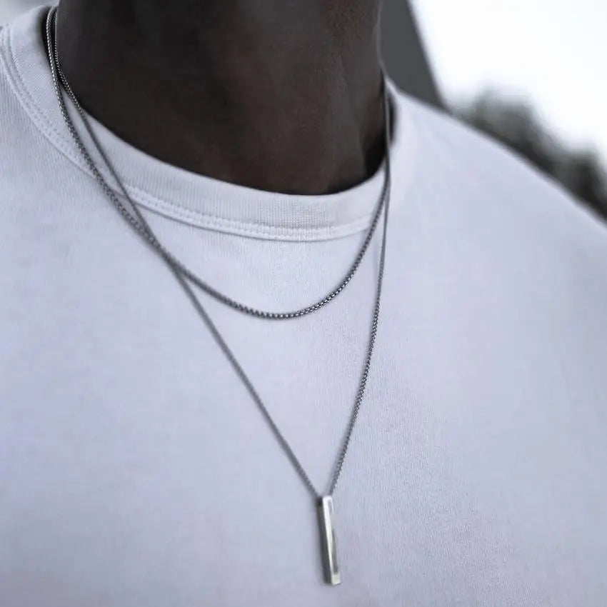 3D Vertical Bar Layering Necklaces