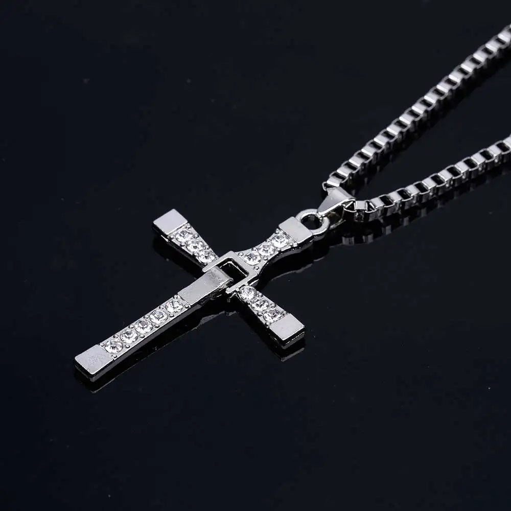 【Fast & Furious】Crystal Cross Pendant Necklace