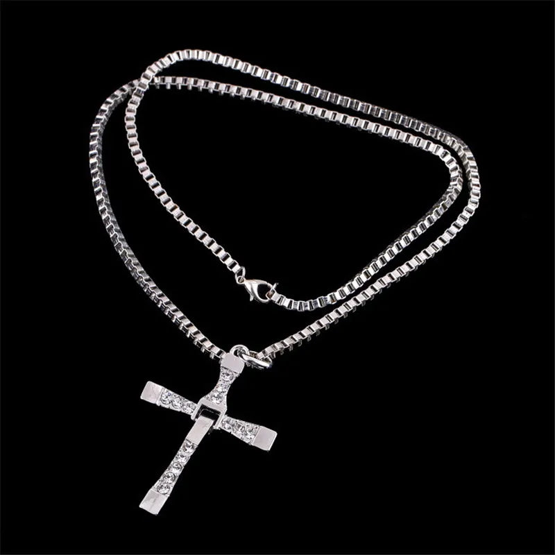 【Fast & Furious】Crystal Cross Pendant Necklace