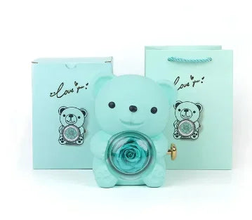 【Valentine's Day🌹】Rose Hugging Bear Necklace Gift Boxes