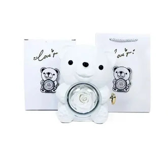 【Valentine's Day🌹】Rose Hugging Bear Necklace Gift Boxes